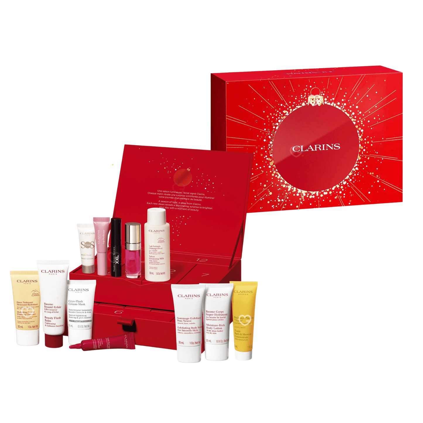 Calendrier de l'avent Clarins 12 jours