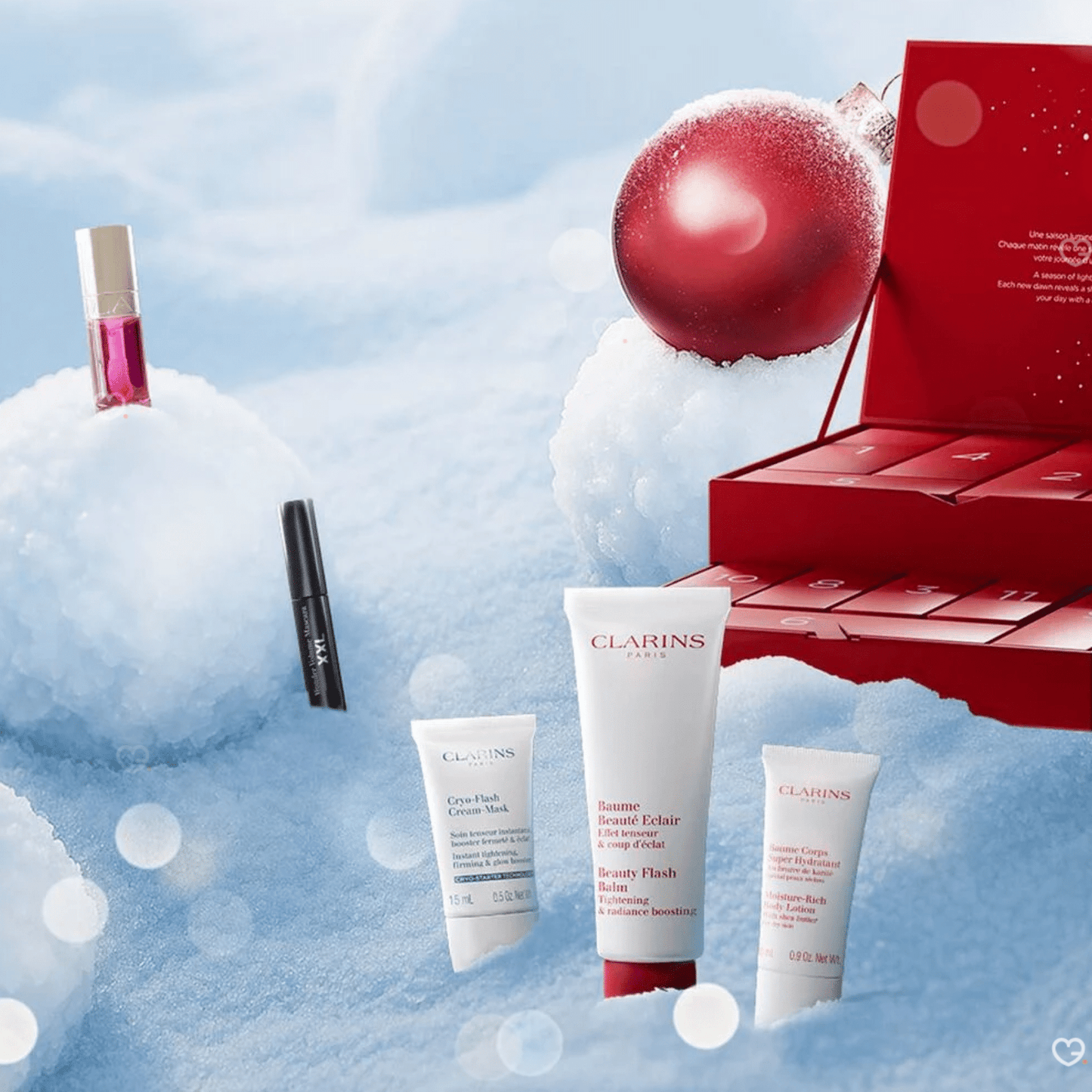 Calendrier de l'avent Clarins 12 jours