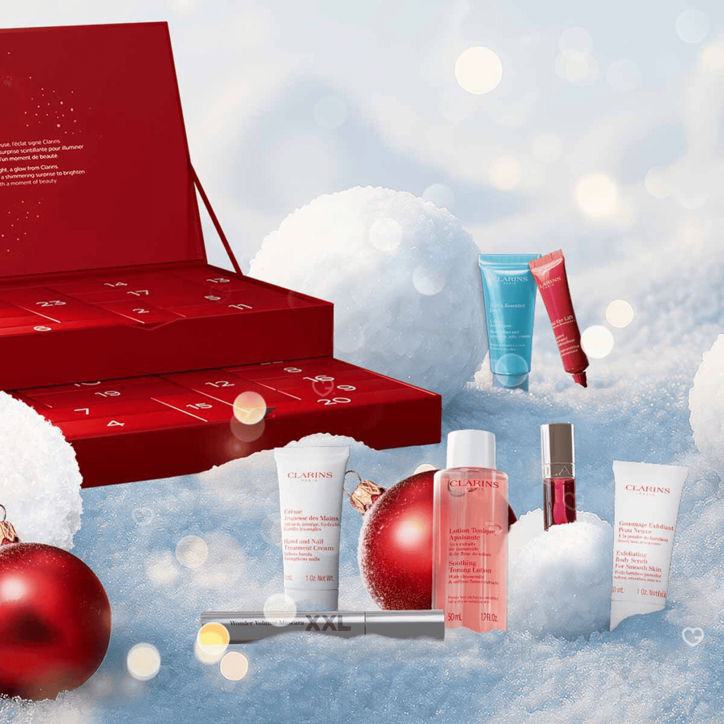 Calendrier de l'avent Clarins 24 jours