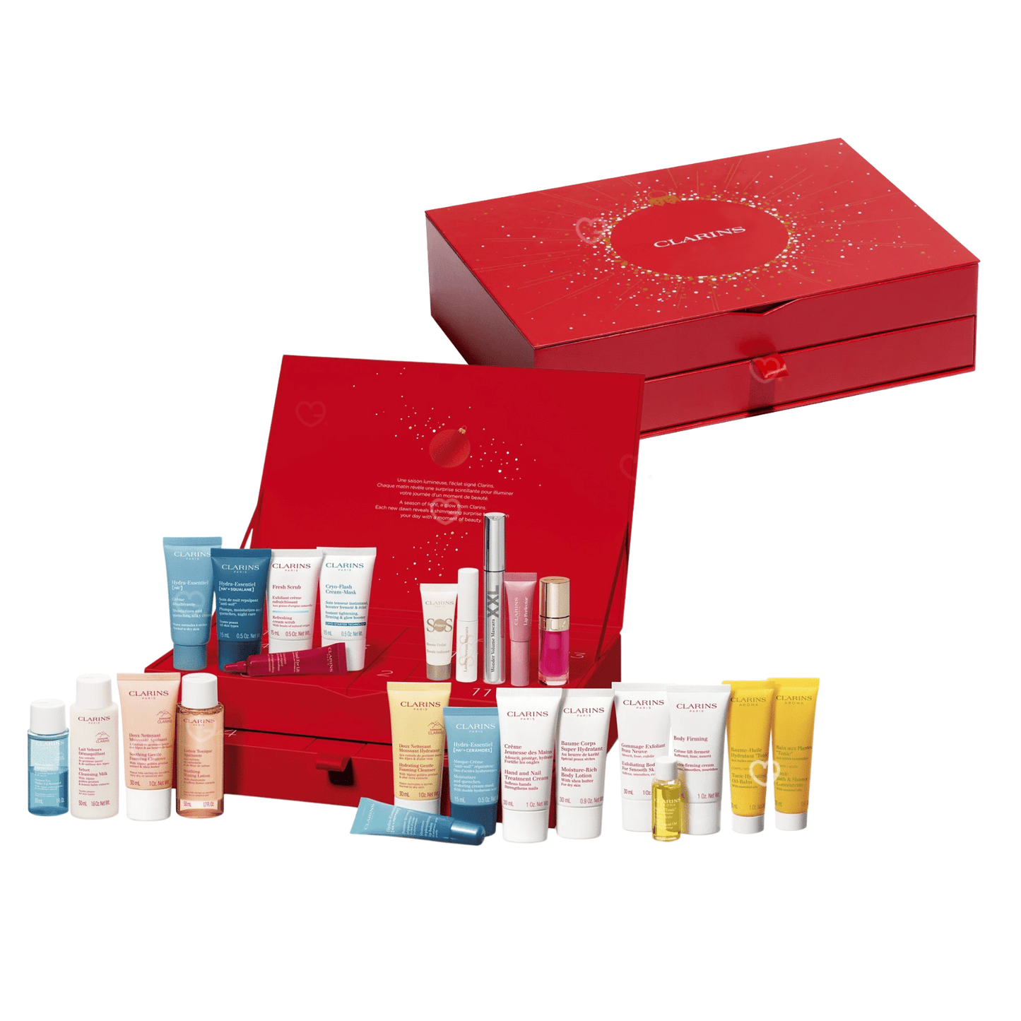 Calendrier de l'avent Clarins 24 jours