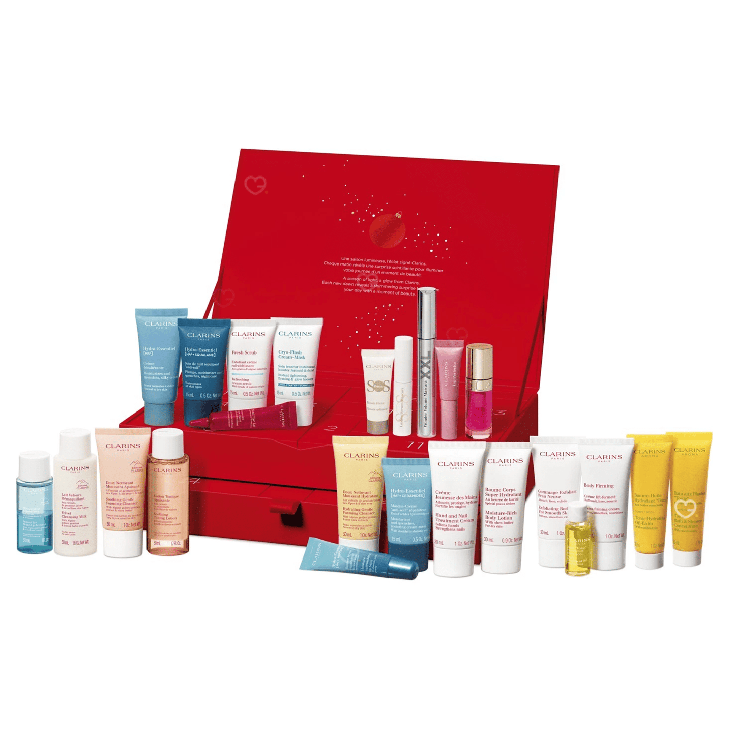 Calendrier de l'avent Clarins 24 jours