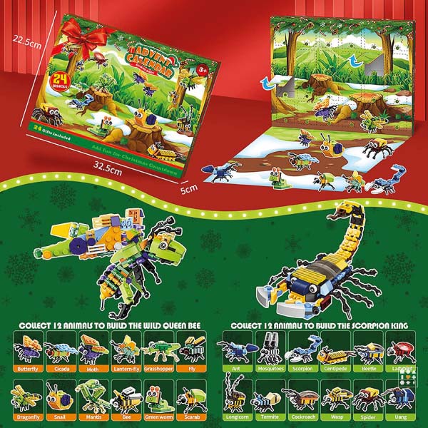 Calendrier de l'avent Building Block Insectes