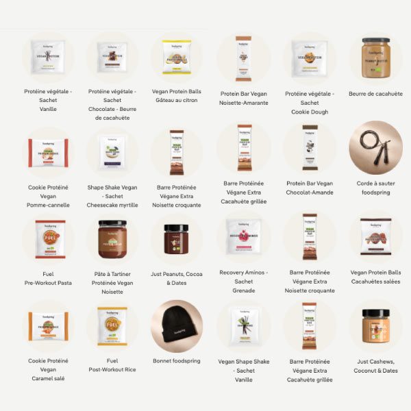 Calendrier de l'avent Foodspring Vegan