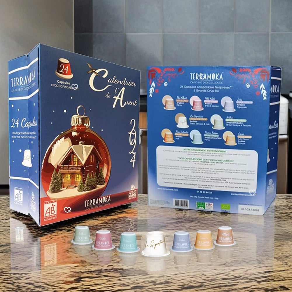 Calendrier de l'avent Cafés Bio Terramoka