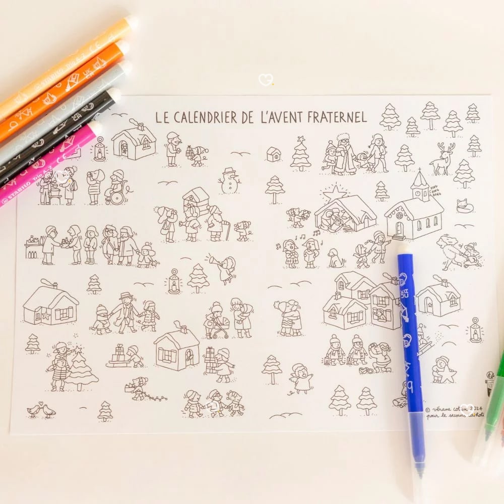 Calendrier de l'avent Secours catholique