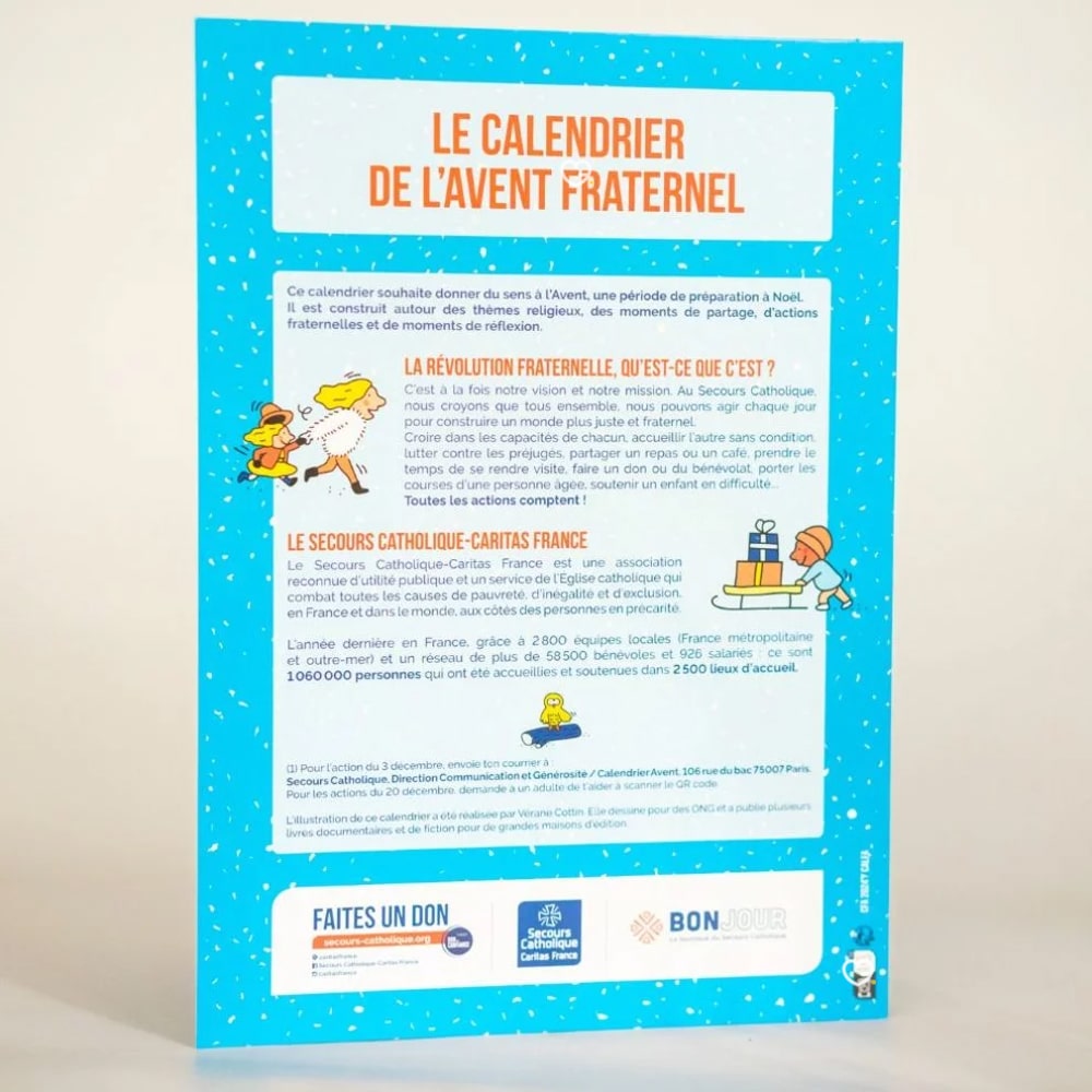 Calendrier de l'avent Secours catholique