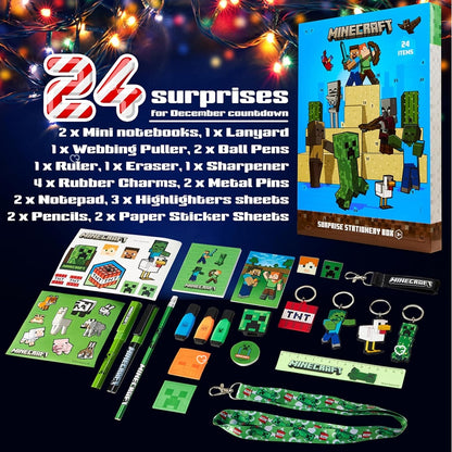 Calendrier de l'avent Minecraft Papeterie